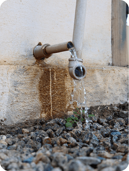 Detalhe de instalação de água